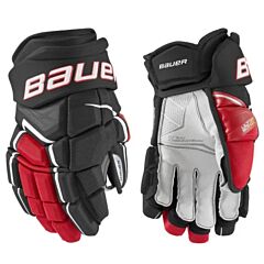 Ice Hockey Gloves Bauer S21 SUPREME ULTRASONIC Junior BLACK/RED11